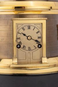A Patinated and Gilt Bronze Lighthouse Clock