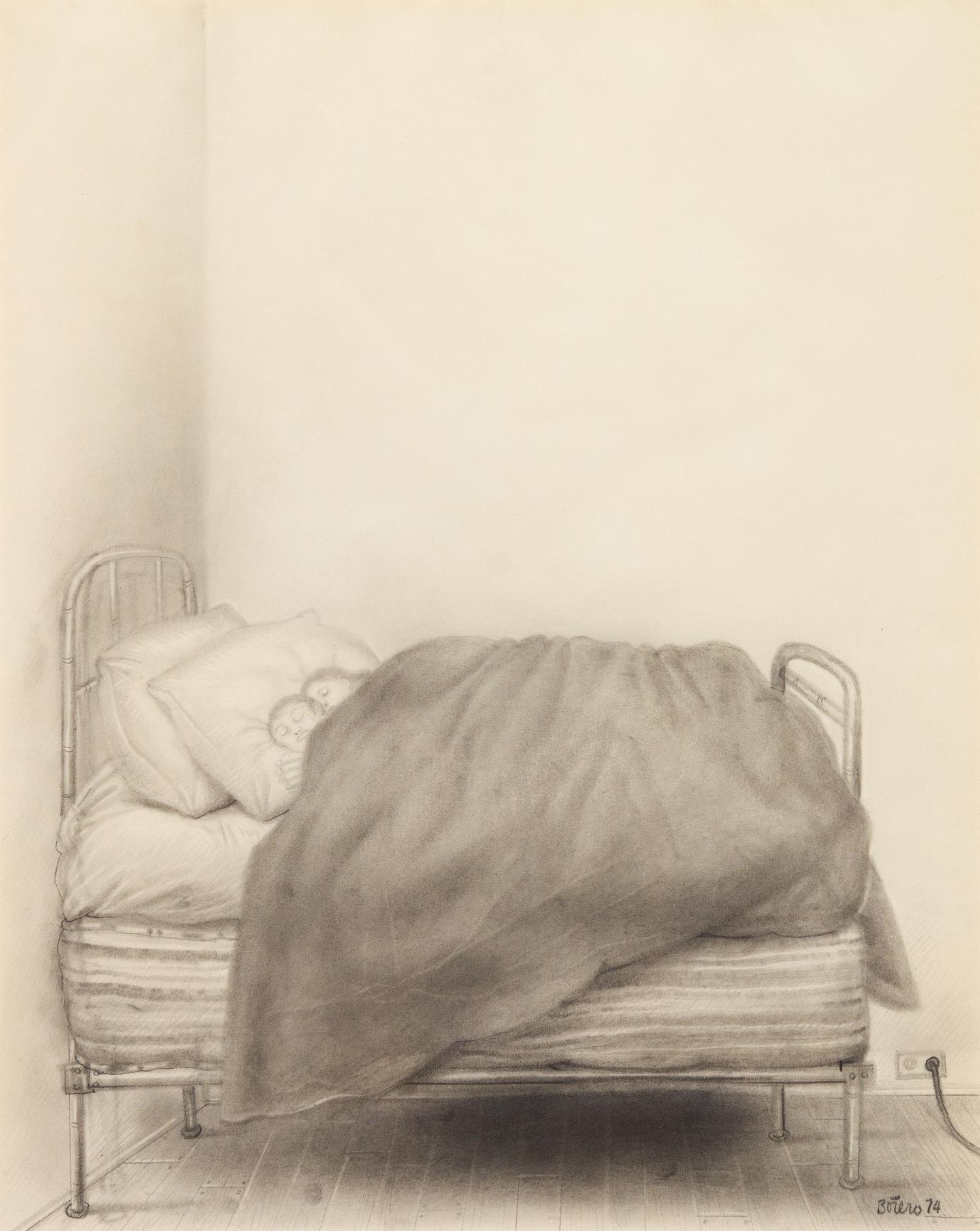 Fernando Botero, (Colombian, b. 1932), Le Lit, 1974