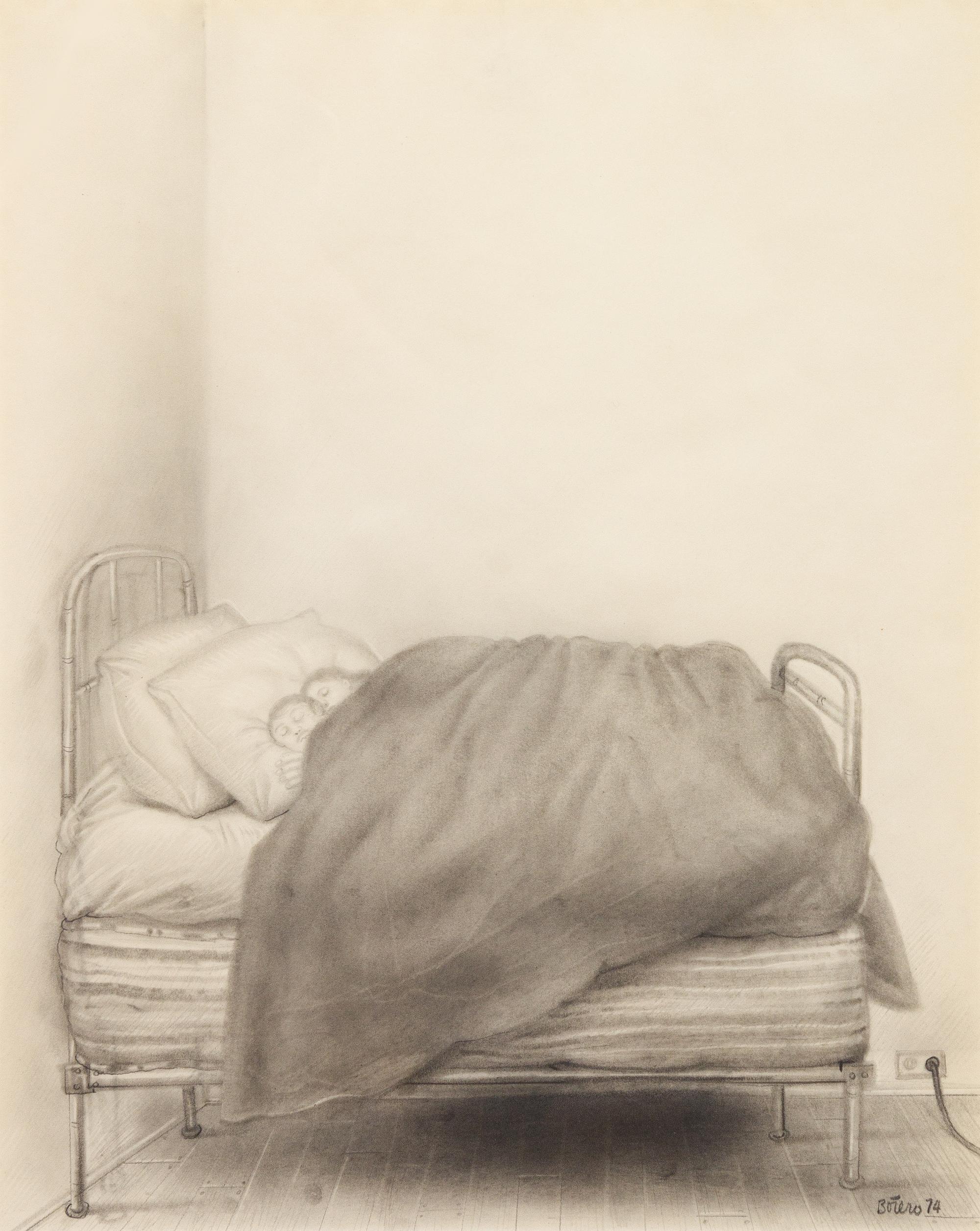 Fernando Botero, (Colombian, b. 1932), Le Lit, 1974