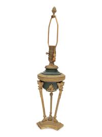 A French Gilt Bronze and Tôle Cassolette Mounted as a Lamp