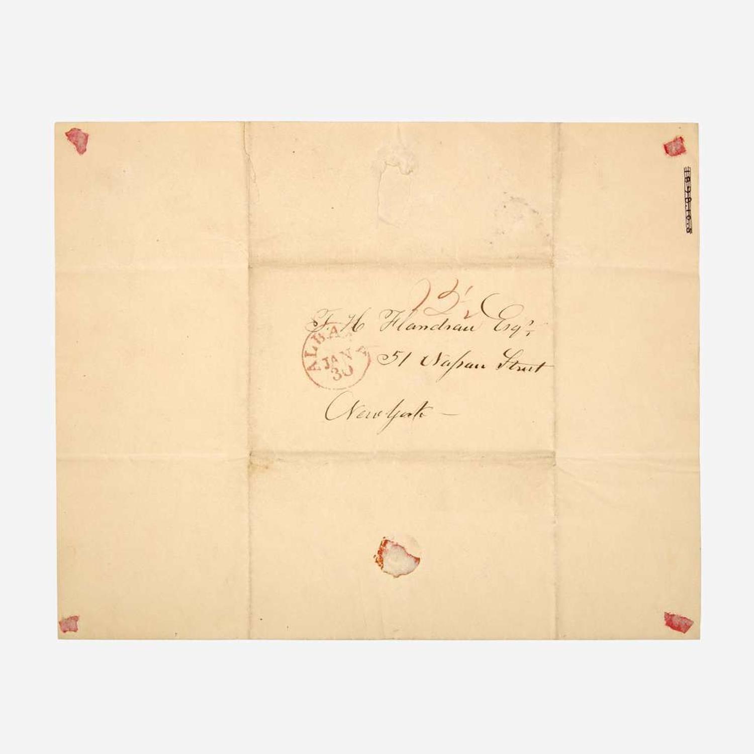 [Americana] Burr, Aaron Autograph Letter, signed