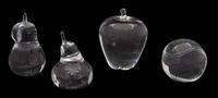 Four Steuben Glass Paperweights Height of tallest 4 1/2 inches. — 20TH CENTURY
