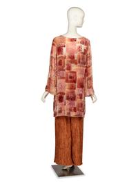 Mary McFadden, Ensemble with D evoré Velvet Jacket
