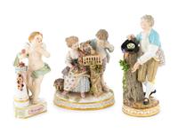 Three Meissen Porcelain Figures