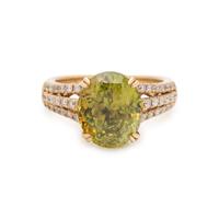 SPHENE AND DIAMOND RING