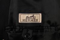HERMÈS BLACK WOOL & CASHMERE COAT