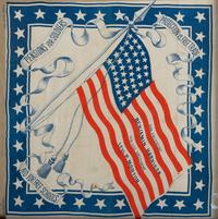 A Harrison and Morton American Flag Campaign Banner
