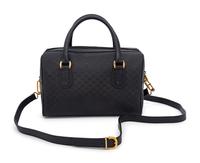 Gucci, Black Monogram Boston Handbag