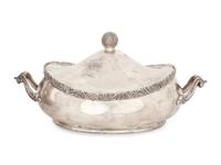Two American Silver Covered Serving Dishes