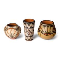 Pueblo Polychrome Pottery Jars