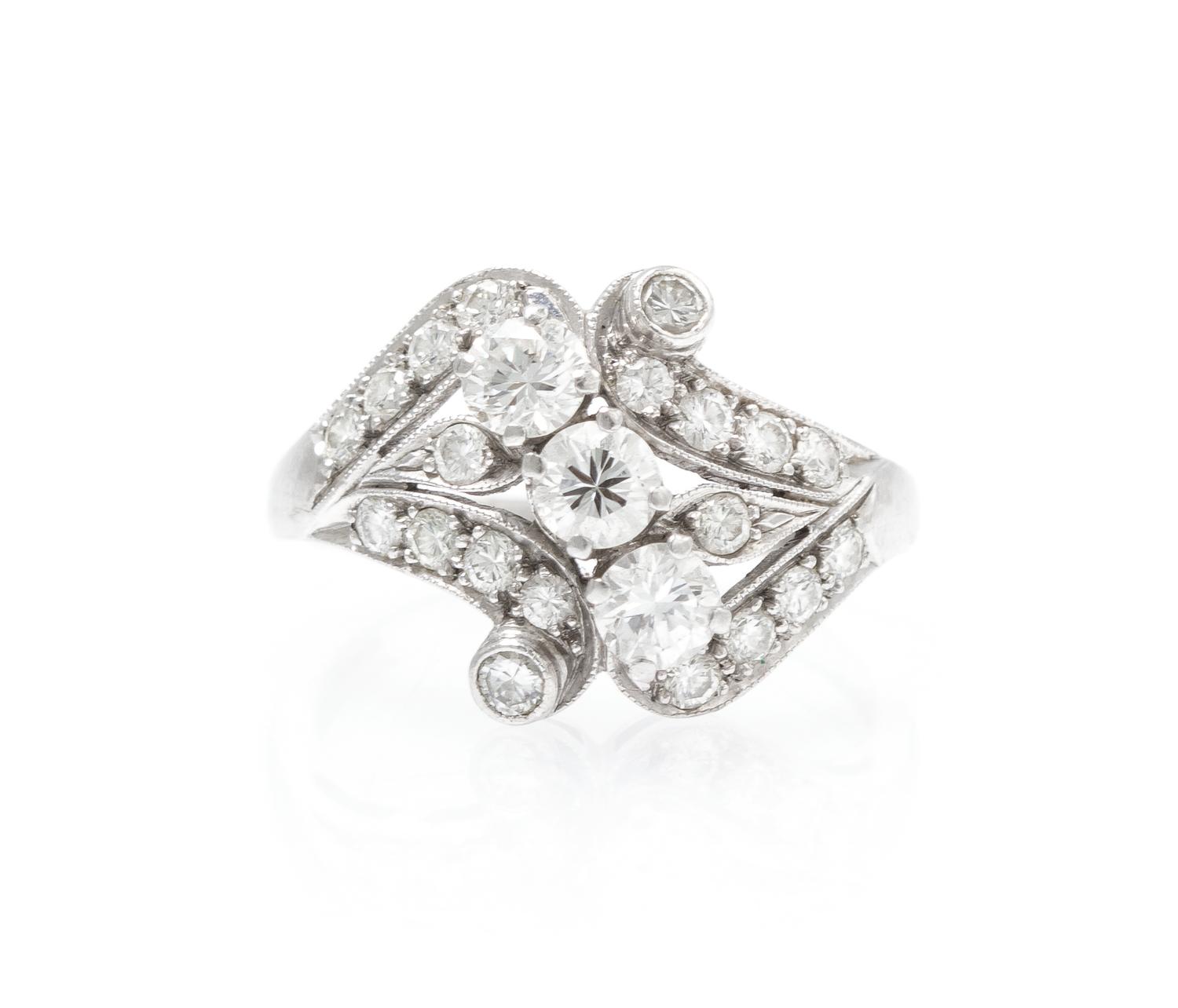 A Platinum and Diamond Ring, 4.10 dwts.