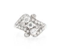 A Platinum and Diamond Ring, 4.10 dwts.