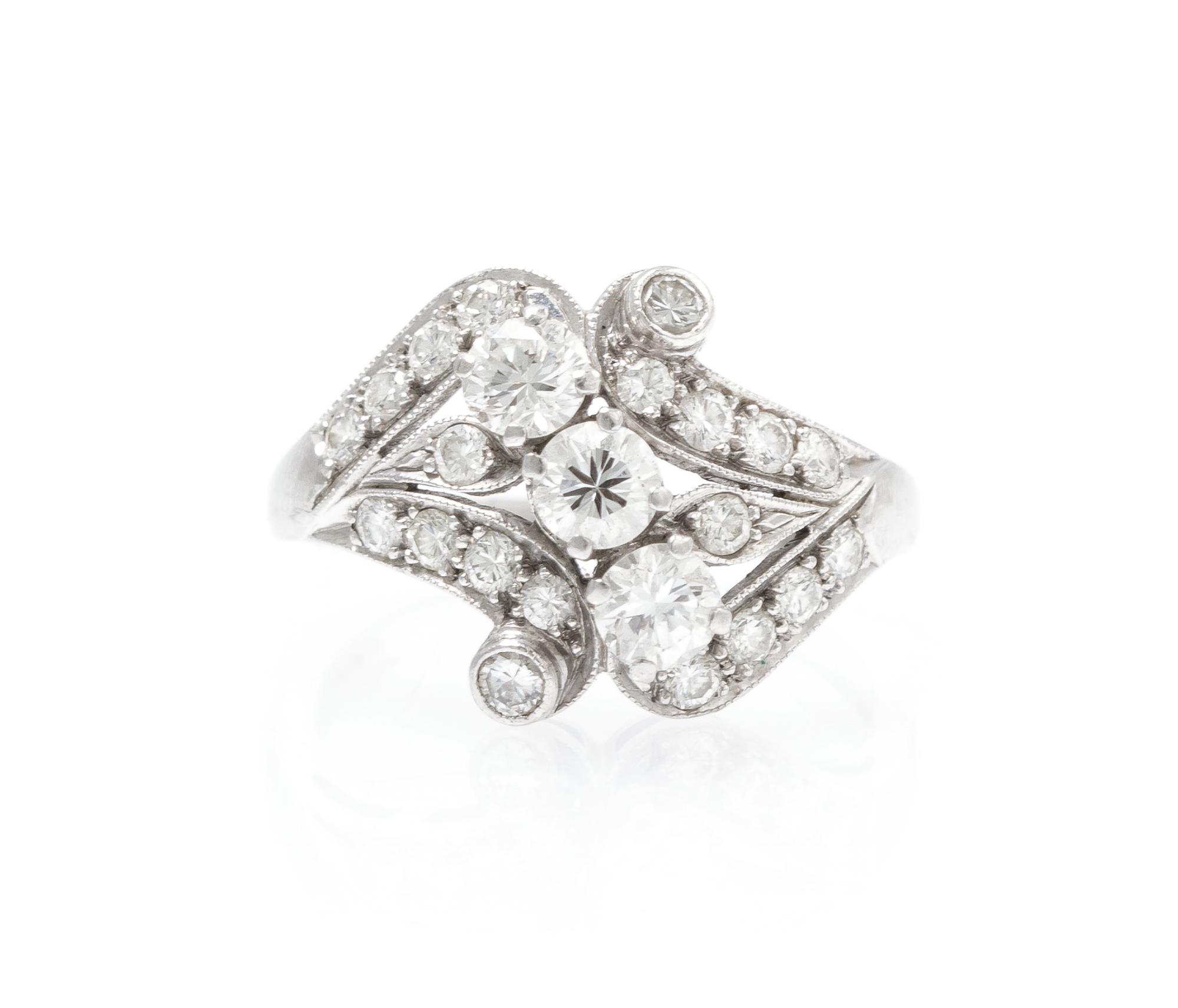 A Platinum and Diamond Ring, 4.10 dwts.