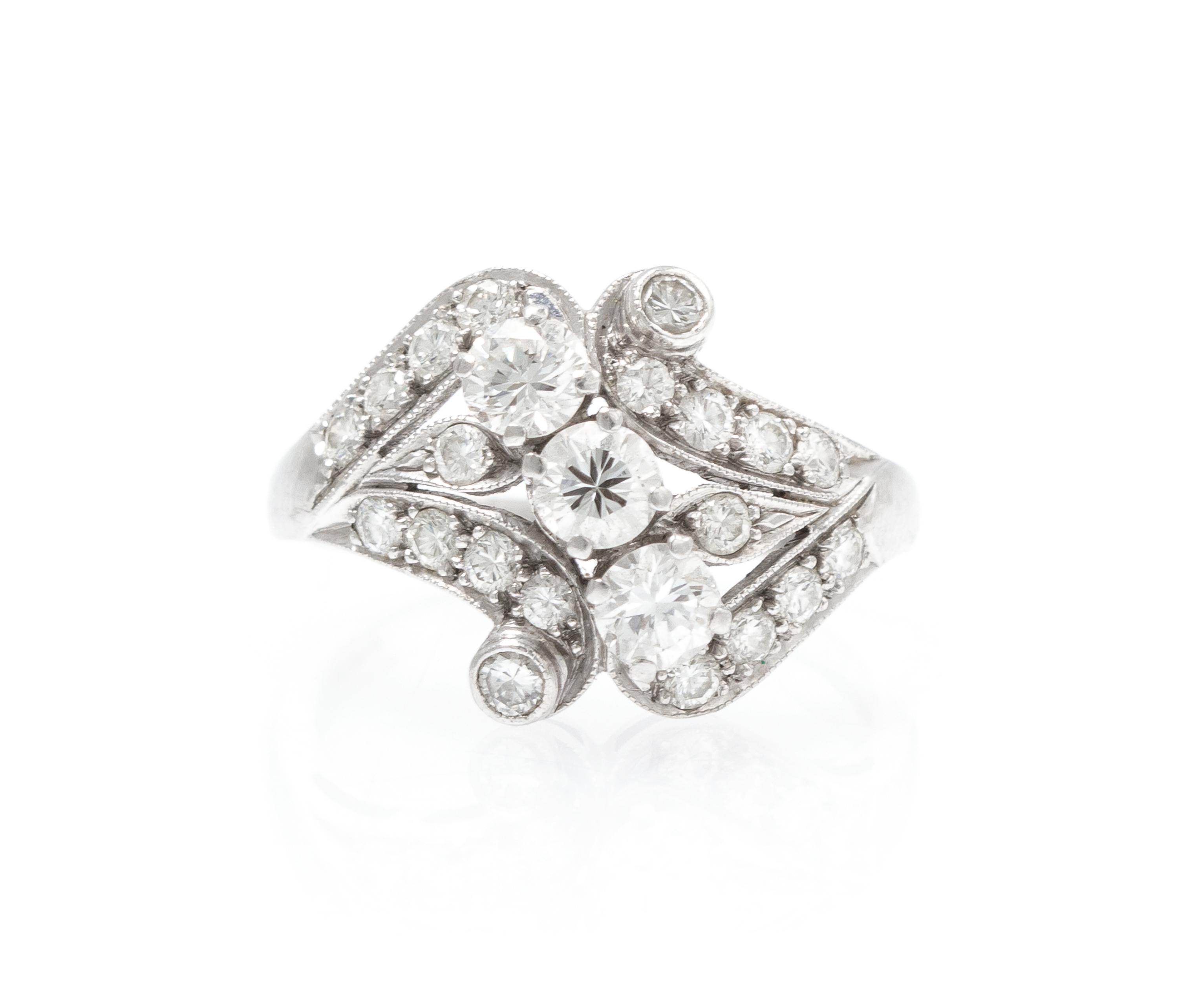 A Platinum and Diamond Ring, 4.10 dwts.