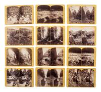 [NATIVE AMERICANS]. HILLERS, John Karl. (1843-1925), photographer. A group of 22 Powell Expedition stereoviews of Native American subjects and landscape views, including: