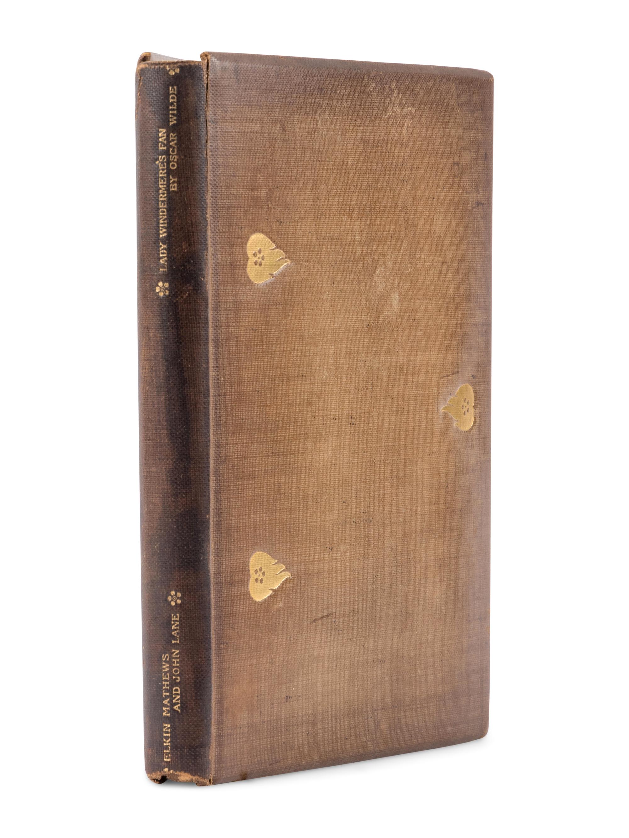 WILDE, Oscar (1854-1900). Lady Windermere's Fan. A Play about a Good Woman . London: Elkin Mathews and John Lane, 1893.