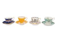 A Collection of Porcelain Cups and Saucers