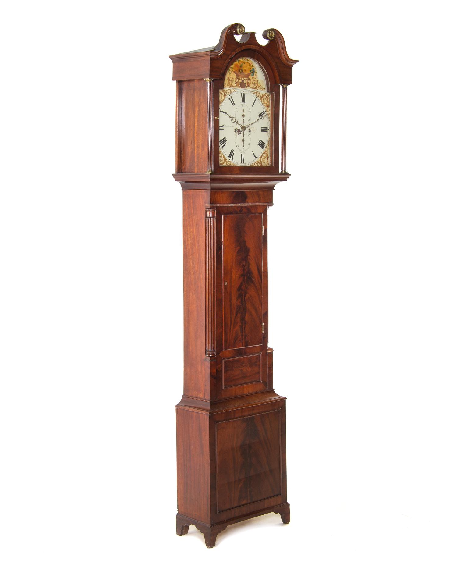 A Scottish Mahogany Tall Case Clock