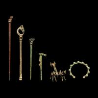 Six Near Eastern and Western Asiatic Bronze Items