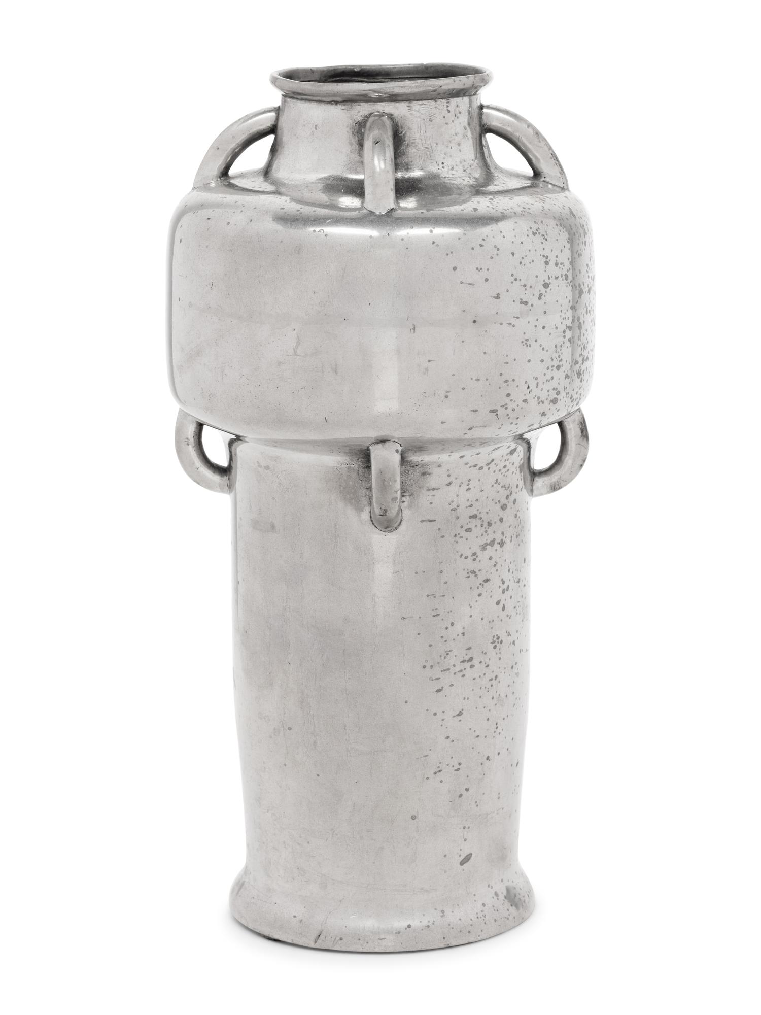A Large Pewter Vase