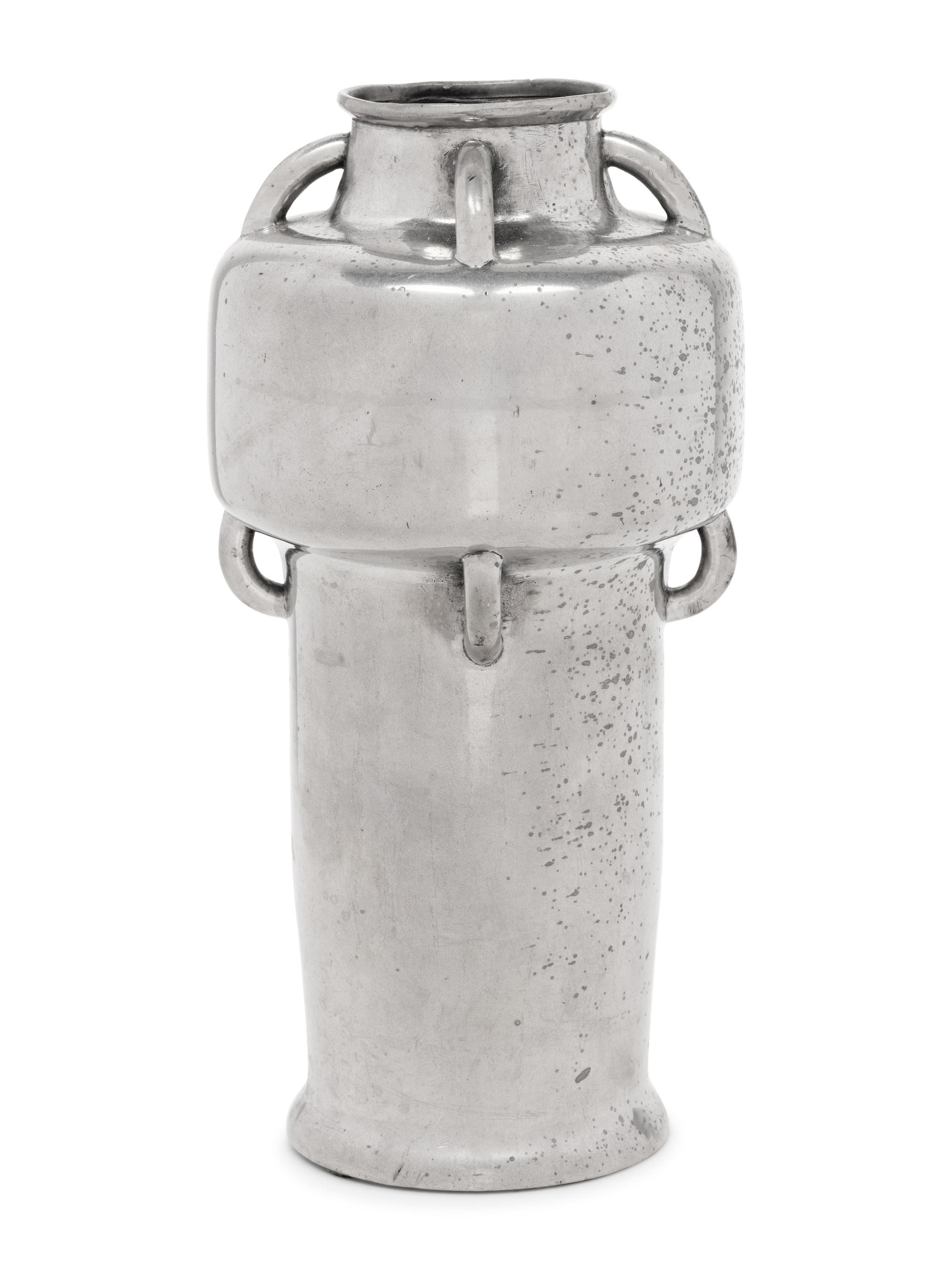 A Large Pewter Vase