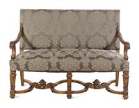 A Louis XIV Style Giltwood Settee