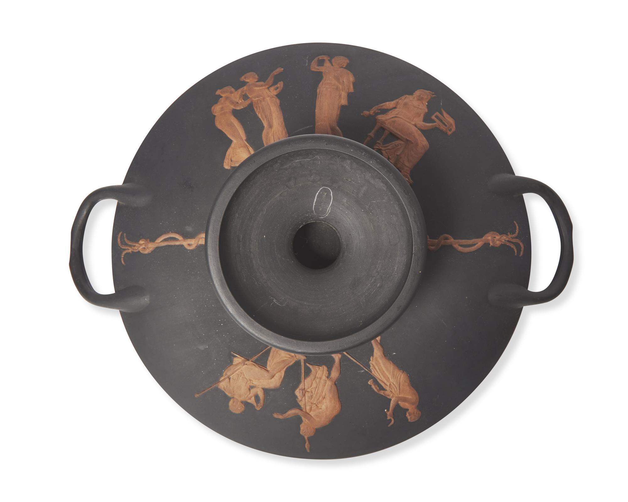 A Turner Neo-Grec Black Basalt Pedestal Dish