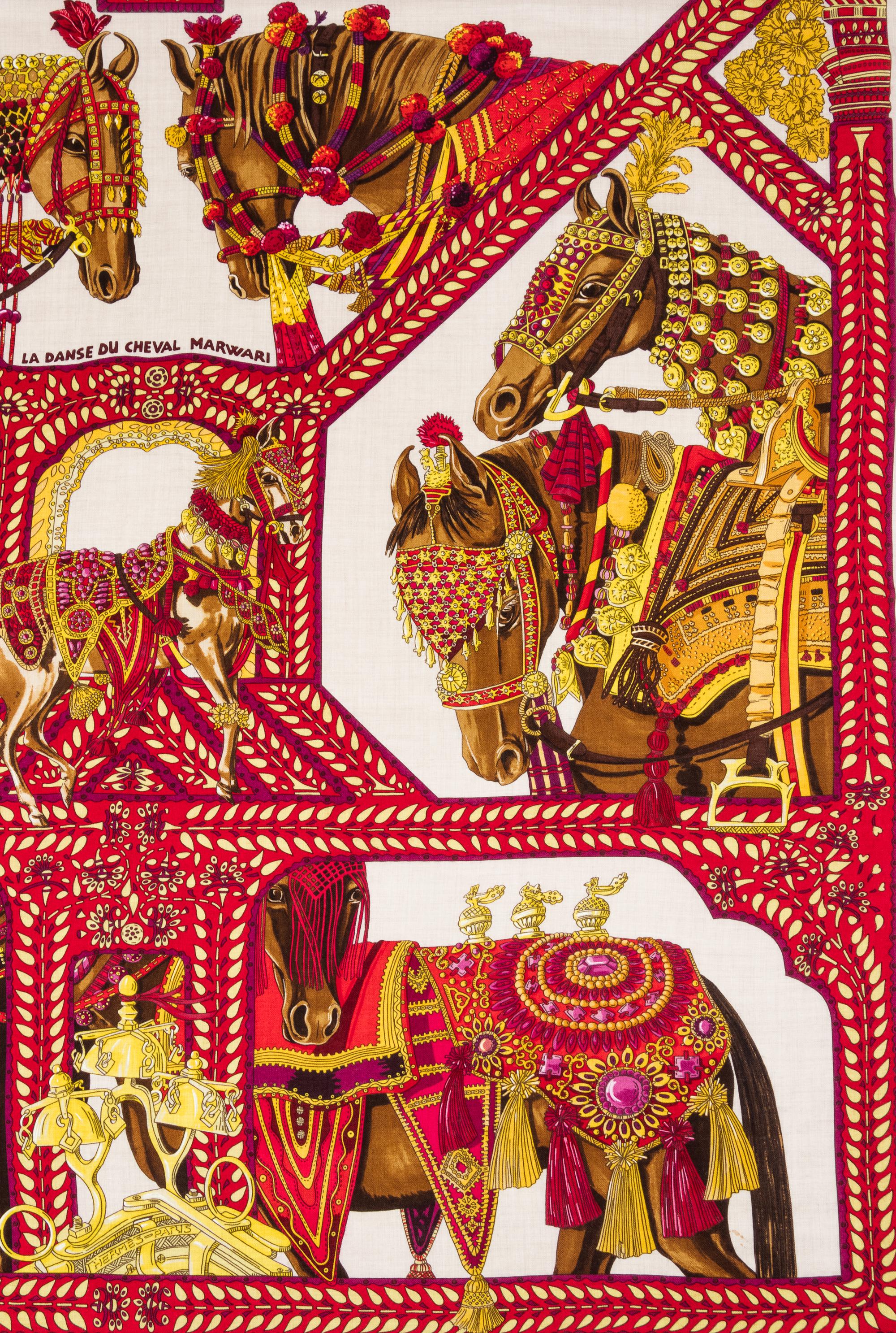 An Hermes 140cm Silk Cashmere Scarf, 140"x140".