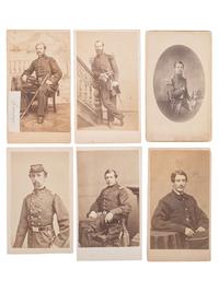 [CIVIL WAR]. 18 CDVs of officers of the 2nd Massachusetts Infantry, which saw extensive combat at Antietam and Gettysburg.