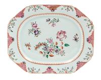 A Chinese Export Famille Rose Porcelain Platter Width 16 3/4 inches. — 19TH CENTURY