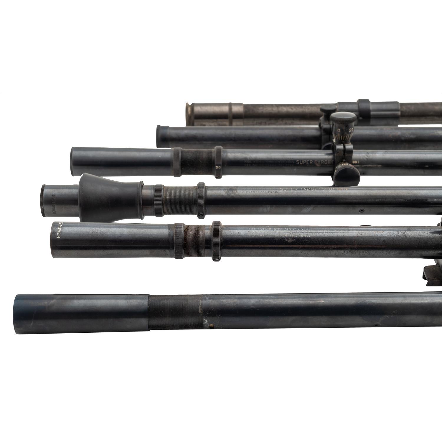 Lot of 6 Vintage Target Scopes Including: Lyman Super Targetspot and J. Stevens