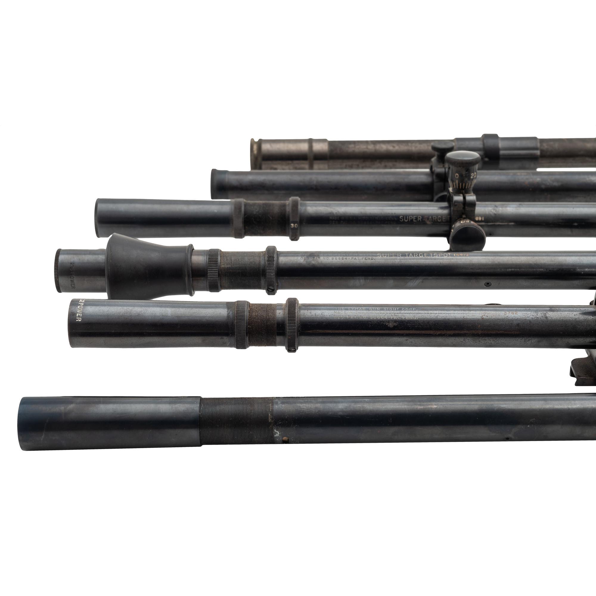 Lot of 6 Vintage Target Scopes Including: Lyman Super Targetspot and J. Stevens