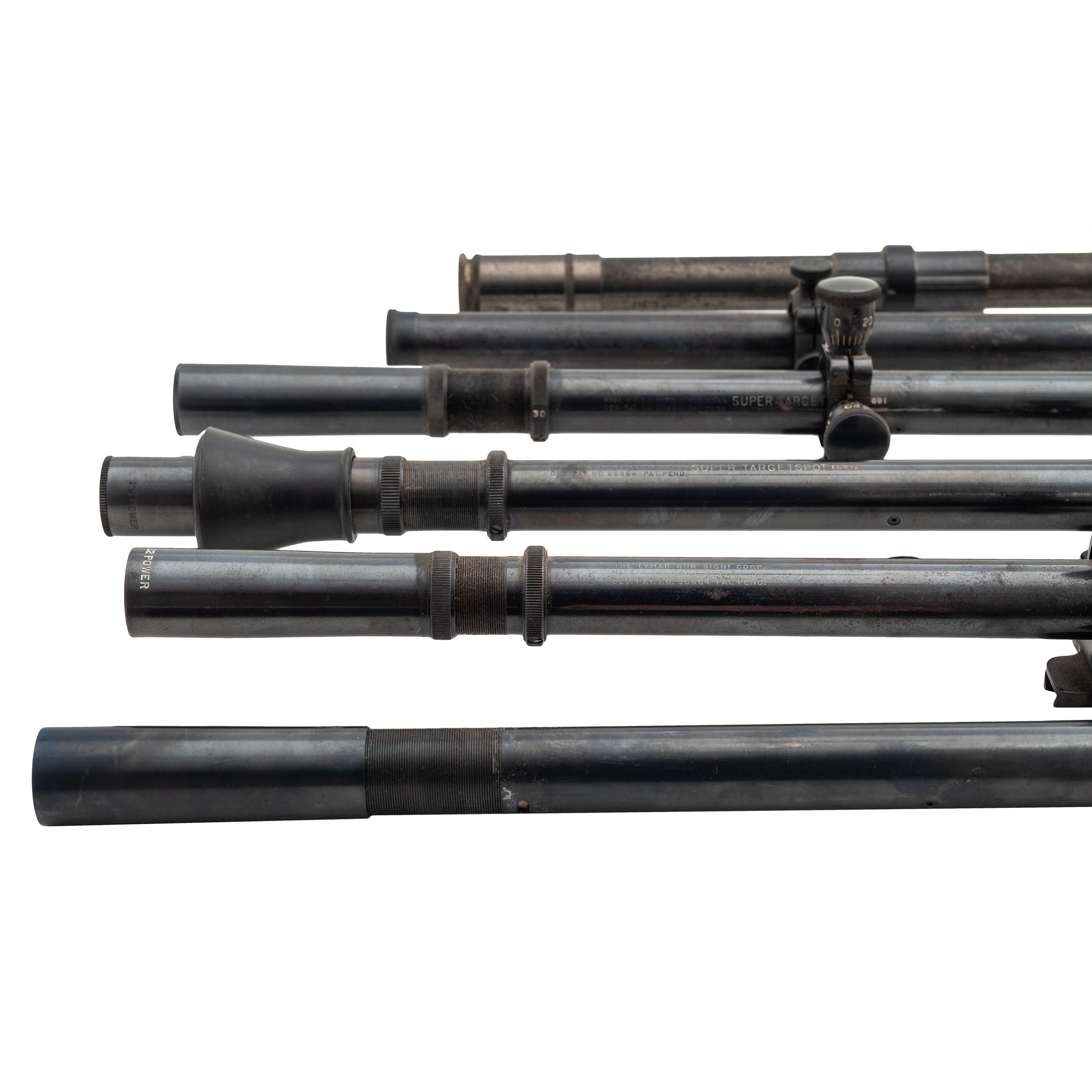 Lot of 6 Vintage Target Scopes Including: Lyman Super Targetspot and J. Stevens