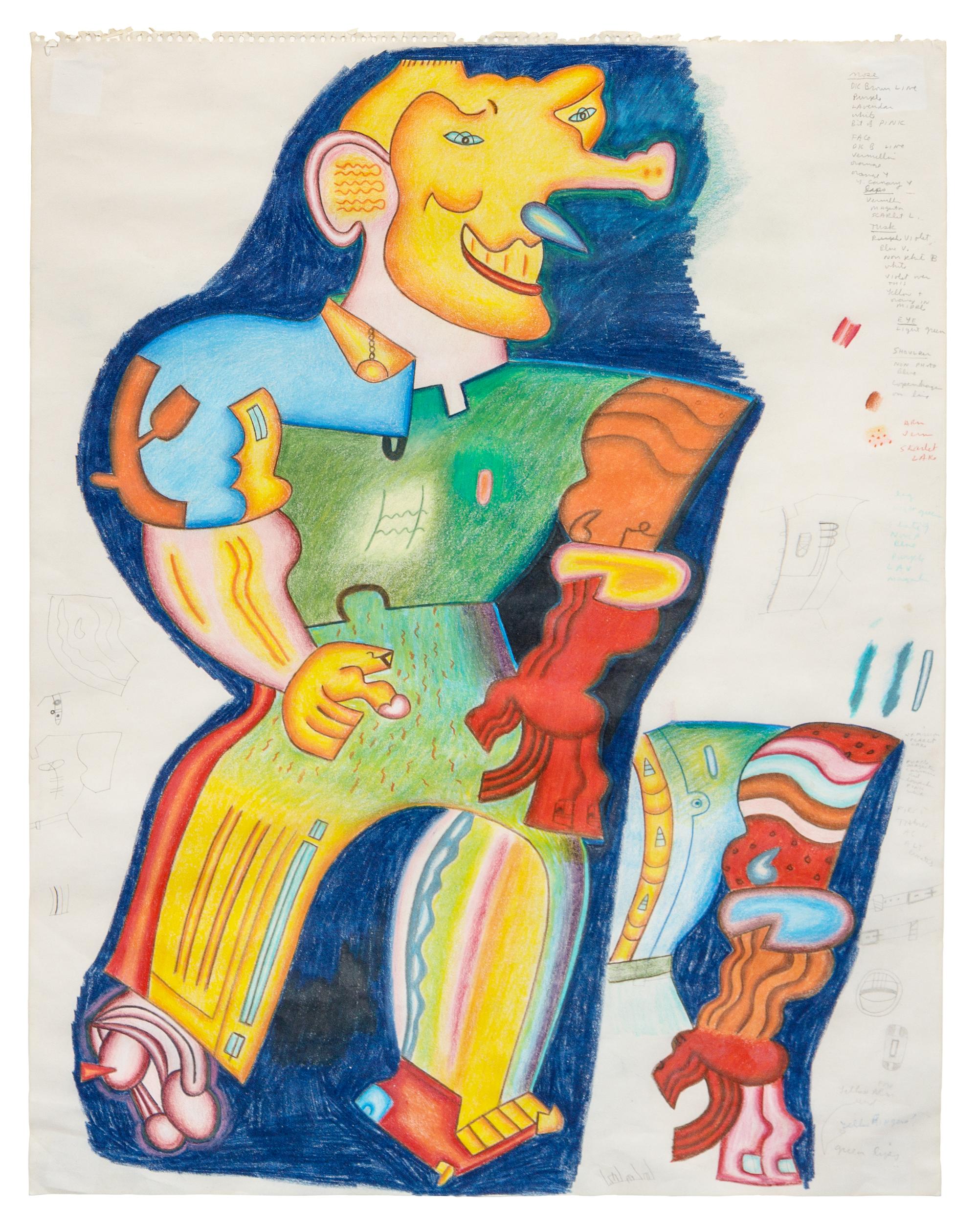 Study for Tuskarama Nails One Down, c. 1986