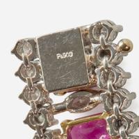 A Platinum, Yellow Gold, Ruby, and Diamond Bracelet