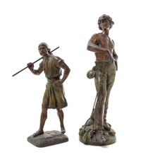 An Austrian Cold Painted Cast Metal Figure of a Stable Boy Height 12 1/2 inches.