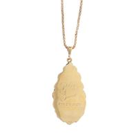 ARTS & CRAFTS, YELLOW GOLD AND BLISTER PEARL PENDANT NECKLACE