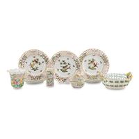 A Group of Eight Herend Porcelain Table Articles