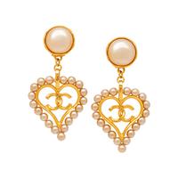 Chanel, Heart-Shaped CC Ear Clips
