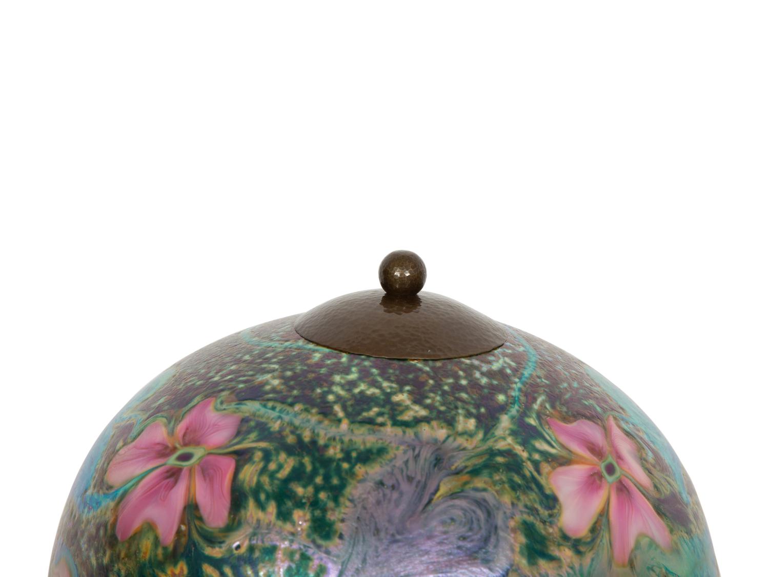 A Charles Lotton Multiflora Art Glass Table Lamp