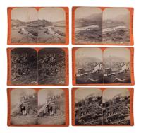 [EARLY PHOTOGRAPHY]. A group of 19 stereoviews highlighted by images of the Saint Paul, Minnesota Ice Carnival and the aftermath of the Johnstown Flood, Pennsylvania.