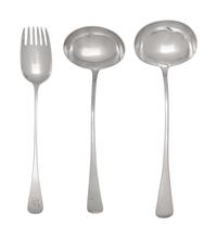 A Group of Three George III Silver Flatware Serving Items