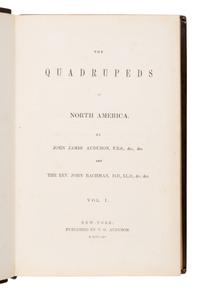 Audubon, John James (1785-1851) and John Bachman (1790-1874). The Quadrupeds of North America . New York: V.G. Audubon, 1849, 1854, 1854.