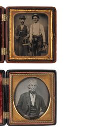 [EARLY PHOTOGRAPHY]. 9 cased images featuring interesting subjects, all housed in Union cases.