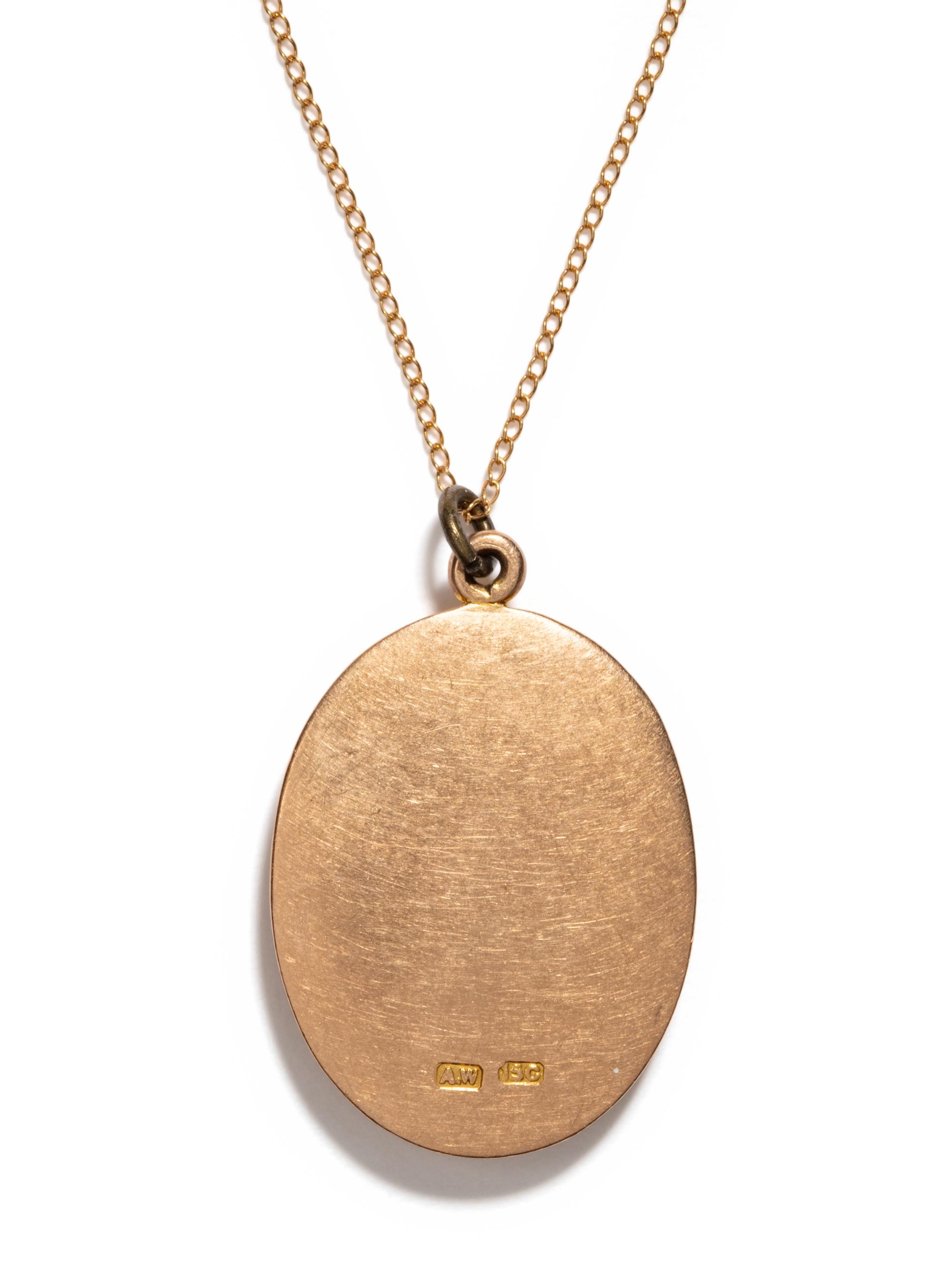 A Roman Style Gold and Plasma Pendant with the Demigod Achilles Dying