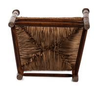 A Pilgrim Century Slat-Back Rush-Seat Armchair