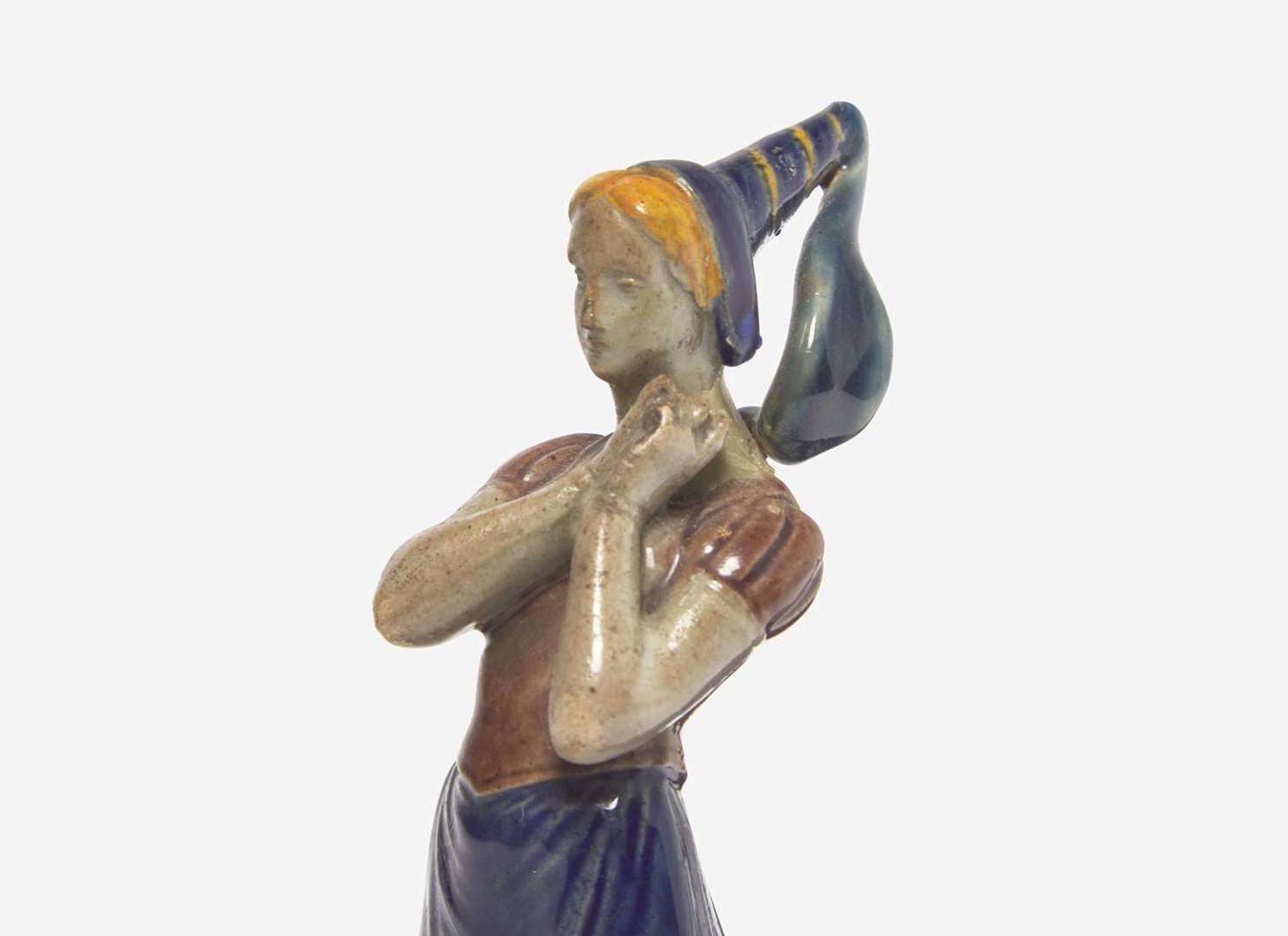 A Wedgwood Majolica Figural Jewel Tray, UK, 1872