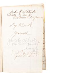 [CIVIL WAR - NAVY.] ALBERT, John E. manuscript diary. 1 September 1862-12 May 1868.