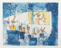 Roberto Matta, (Chilean, 1911-2002), Le Cinema (from Scenes famileres), 1962