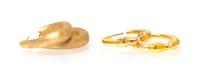 A Collection of Yellow Gold Earrings, 6.00 dwts.